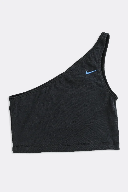 Rework Nike One Shoulder Tank - S baby blue tank