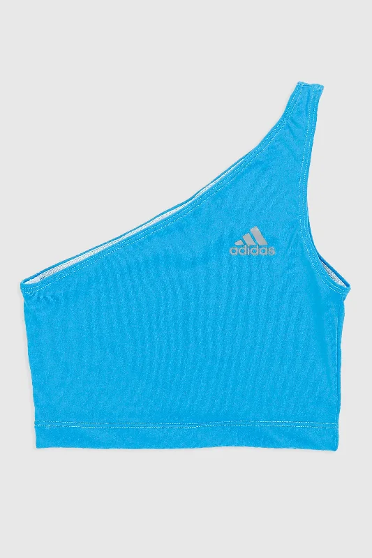 Rework Adidas One Shoulder Tank - XS sequin tank top