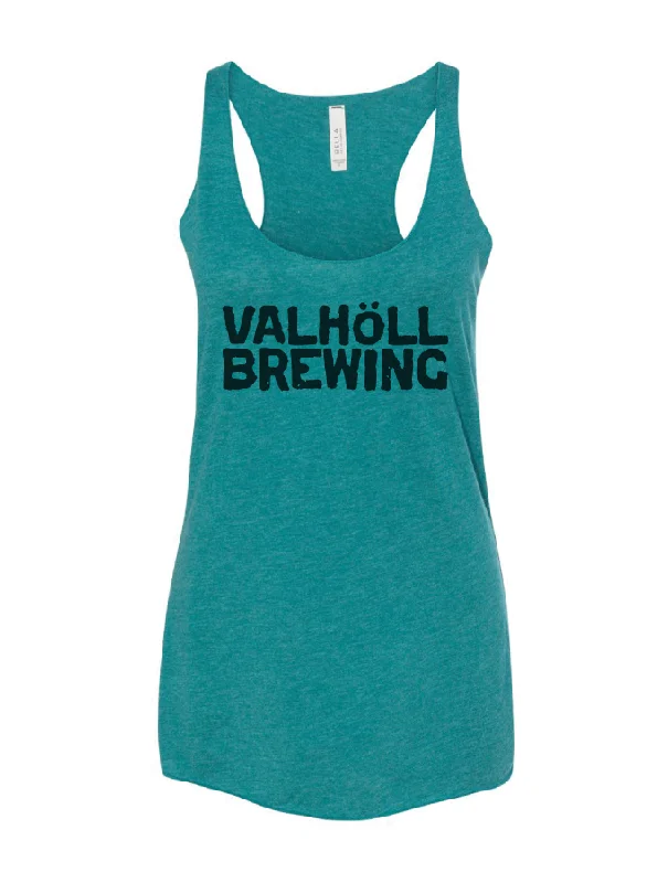 Valhöll Brewing · Teal Triblend Racerback Tank yoga tank top