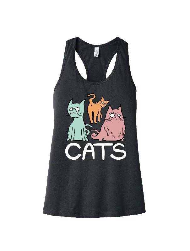 Cats · Racerback Tank floral tank top