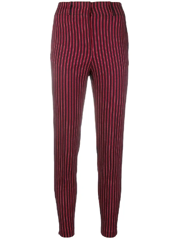 striped high-waisted trousers Trousers cozy soft