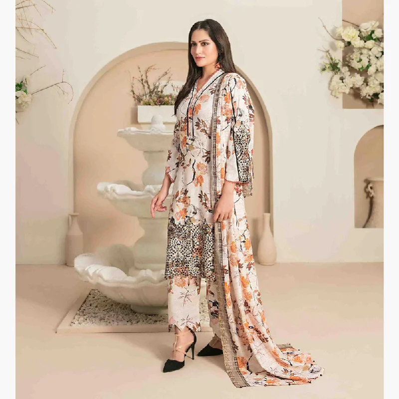 Tawakkal Mayal Viscose Embroidered Unstitched 3Pcs Suit With Shawl Comfortable Pashmina Shawl