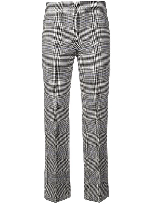 checked tailored trousers Trousers Fleece Cozy