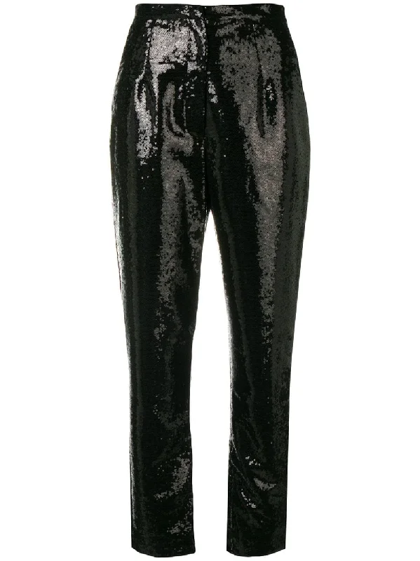 sequins embroidered trousers Trousers Evening Elegant