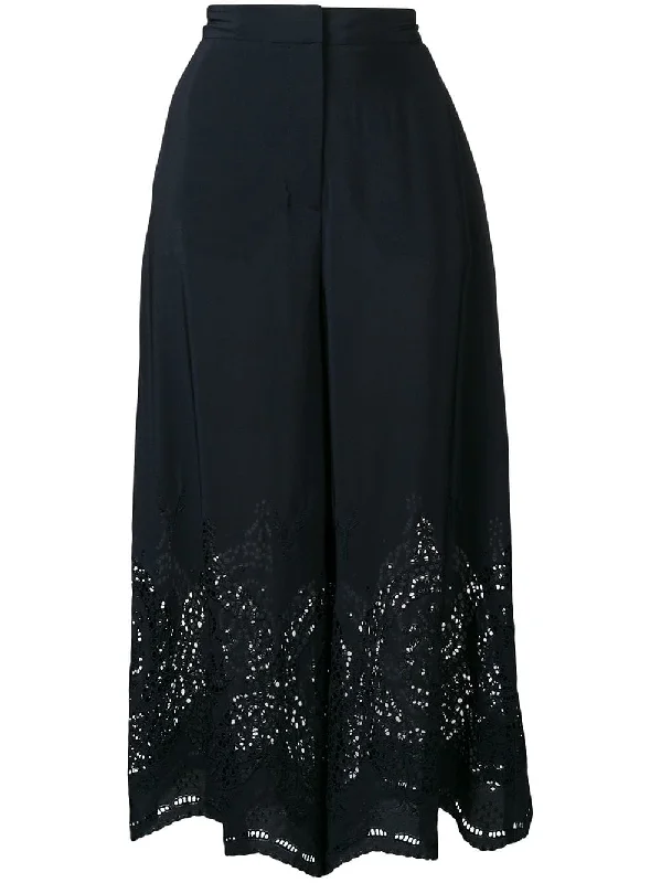 lace detail wide leg trousers Trousers Occasion Special