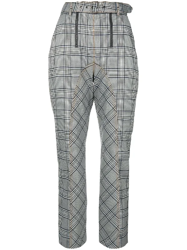 plaid tailored trousers Trousers Party Sparkling