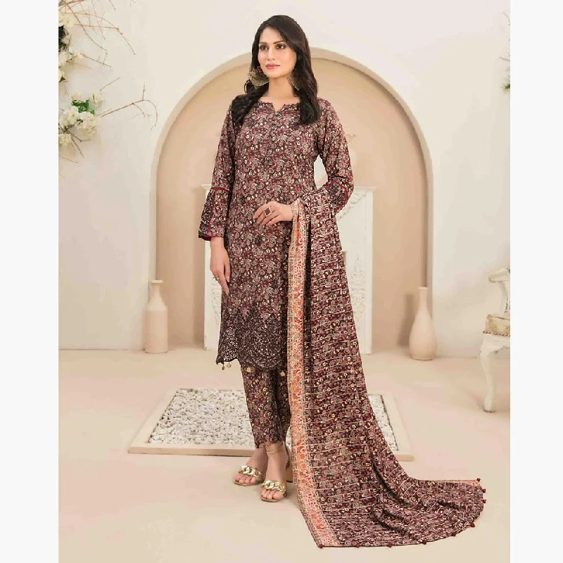 Tawakkal Mayal Viscose Embroidered Unstitched 3Pcs Suit With Shawl Comfortable Embroidered Shawl