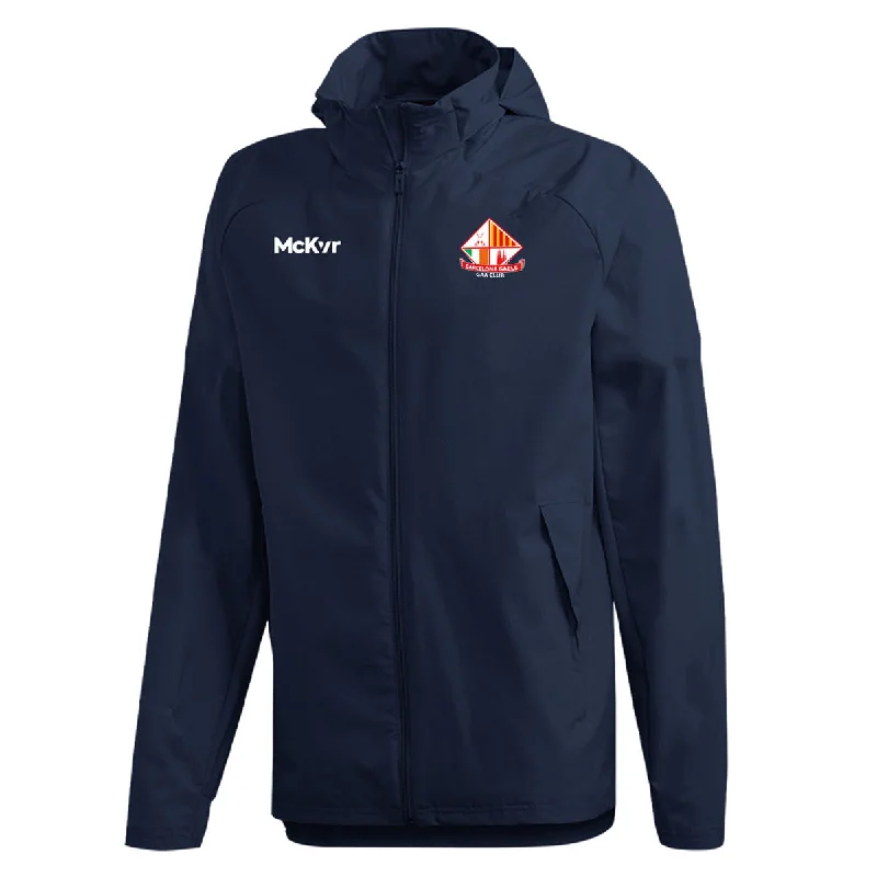 Mc Keever Barcelona Gaels Core 22 Rain Jacket - Adult - Navy Front Pockets Side Pockets Patch Pockets