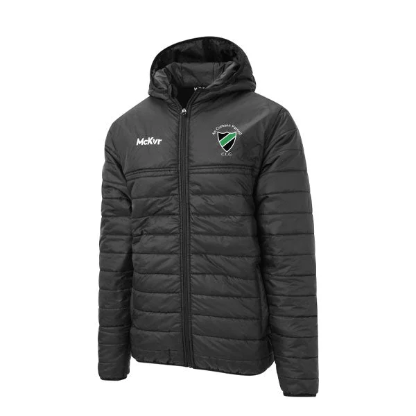 Mc Keever Parnells GAA Core 22 Puffa Jacket - Adult - Black A-Line Jacket Boat Neck Shawl Collar