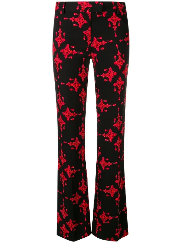 jewel print straight trousers Trousers Running Lightweight