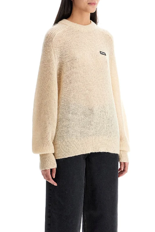 Rotate Mohair Blend Pullover Sweater Shawl Collar Sweater