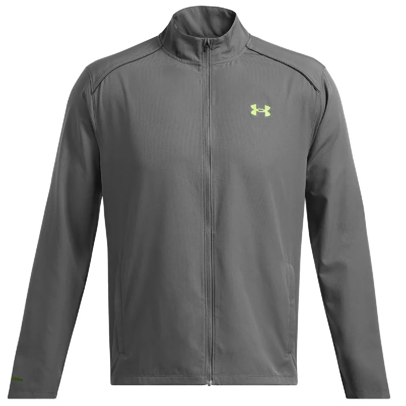 Under Armour Storm Run Jacket - Mens - Castlerock/Morph Green/Reflective Tiered Jacket Buttoned Jacket Zippered Jacket