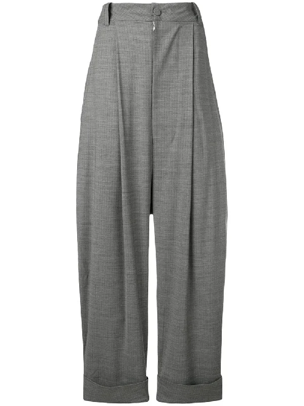 oversized drop-crotch trousers Trousers High Rise Slim Fit