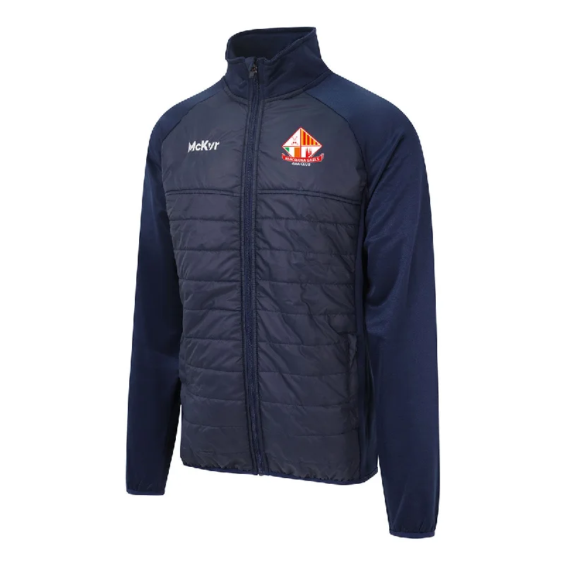 Mc Keever Barcelona Gaels Core 22 Hybrid Jacket - Adult - Navy Knit Fabric Woven Fabric Fleece Fabric