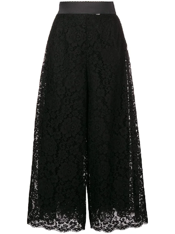 cropped floral lace trousers Trousers Travel Practical