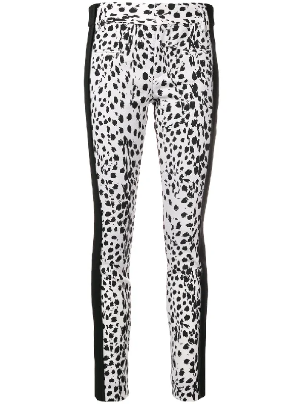 printed contrast panel trousers Trousers practical durable