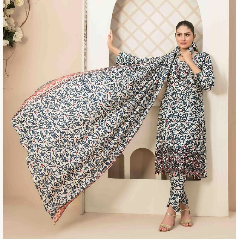 Tawakkal Mayal Viscose Embroidered Unstitched 3Pcs Suit With Shawl Elegant Silk Shawl Scarf