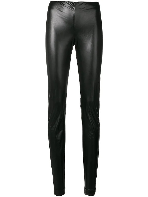 leather effect skinny trousers Trousers Formal Black