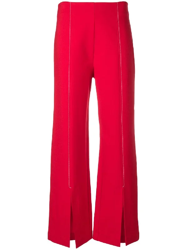 high-waist slit trousers Trousers New Arrival