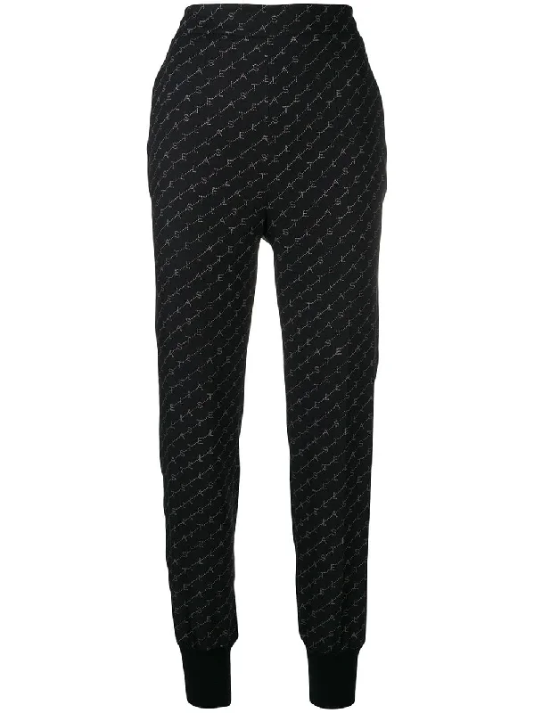 Stella' print tapered trousers Trousers Low Rise Relaxed