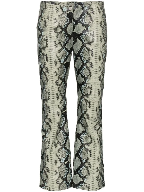 Beatrice Snake Print Trousers Trousers Gym Athletic