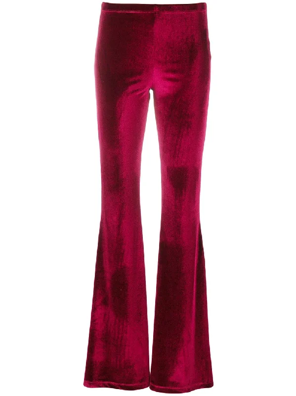 velour flared trousers Trousers stylish modern