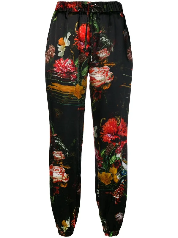 floral print tapered trousers Trousers Spring Floral