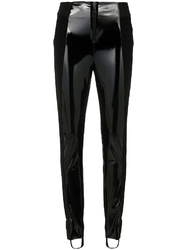 vinyl panelled stirrup trousers Trousers versatile functional