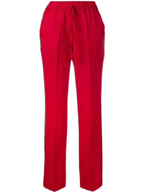 straight leg stripe trousers Trousers sophisticated sleek