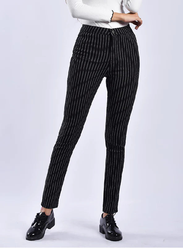 WOMEN'S STRIPED TROUSERS PANT Trousers Modern Contemporary