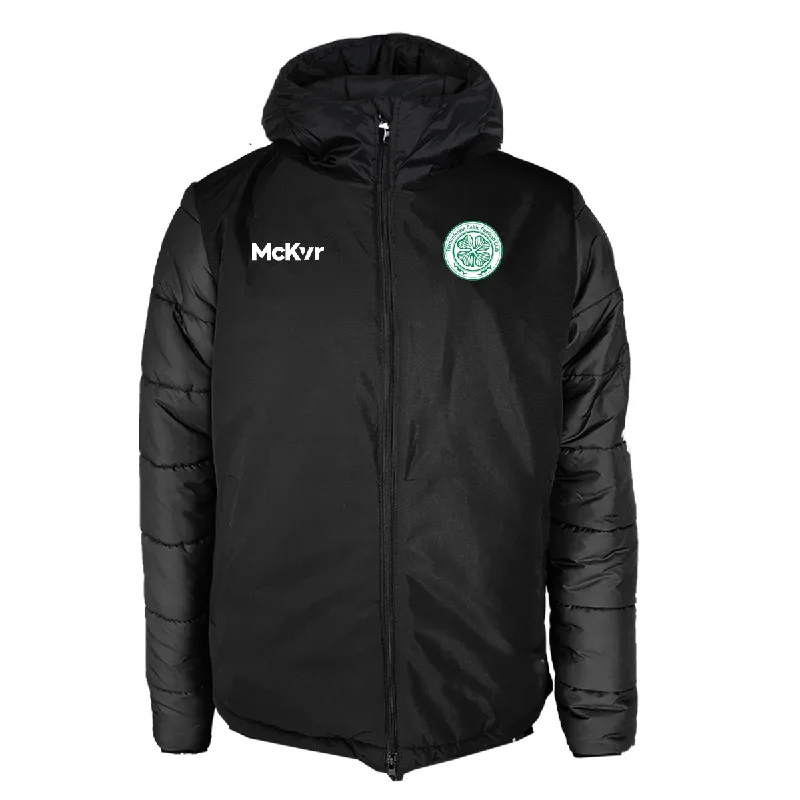 Mc Keever Termonfeckin Celtic FC Core 22 Stadium Jacket - Adult - Black Welt Pockets Slit Pockets Flap Pockets