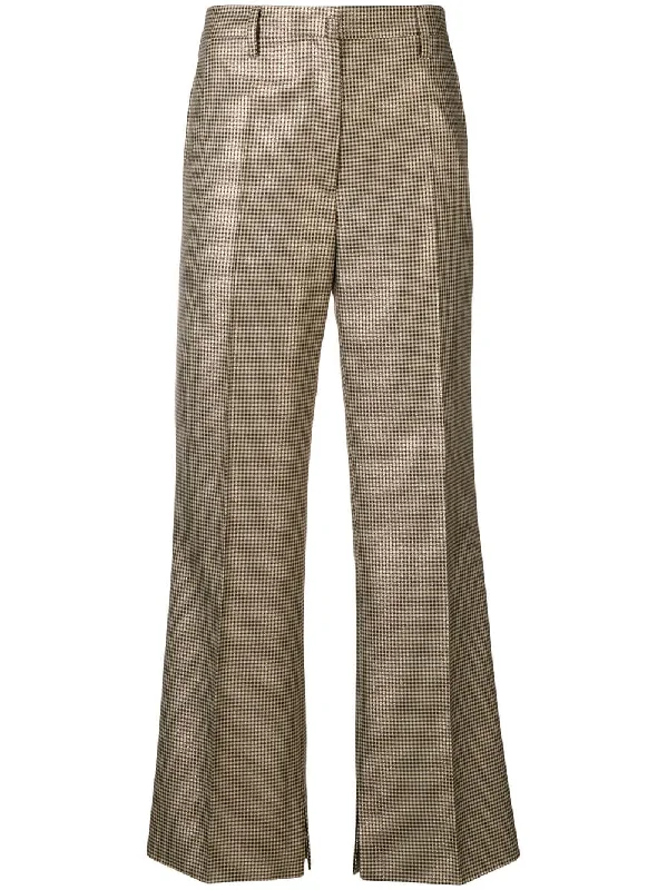 flared cropped trousers Trousers fashionable chic