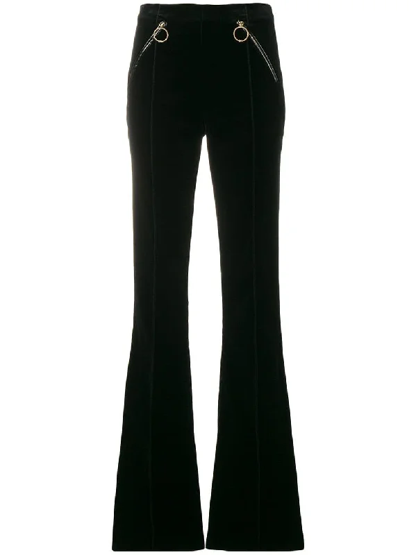 velvet flared trousers Trousers luxurious high-end