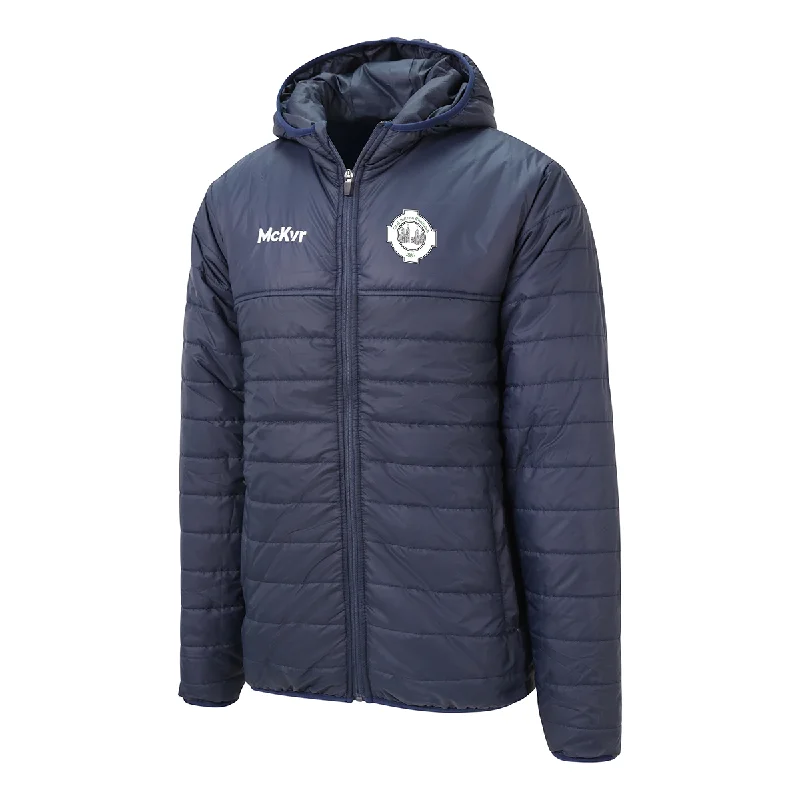 Mc Keever Ballincollig GAA Core 22 Puffa Jacket - Adult - Navy Wool Fabric Cashmere Fabric Tweed Fabric