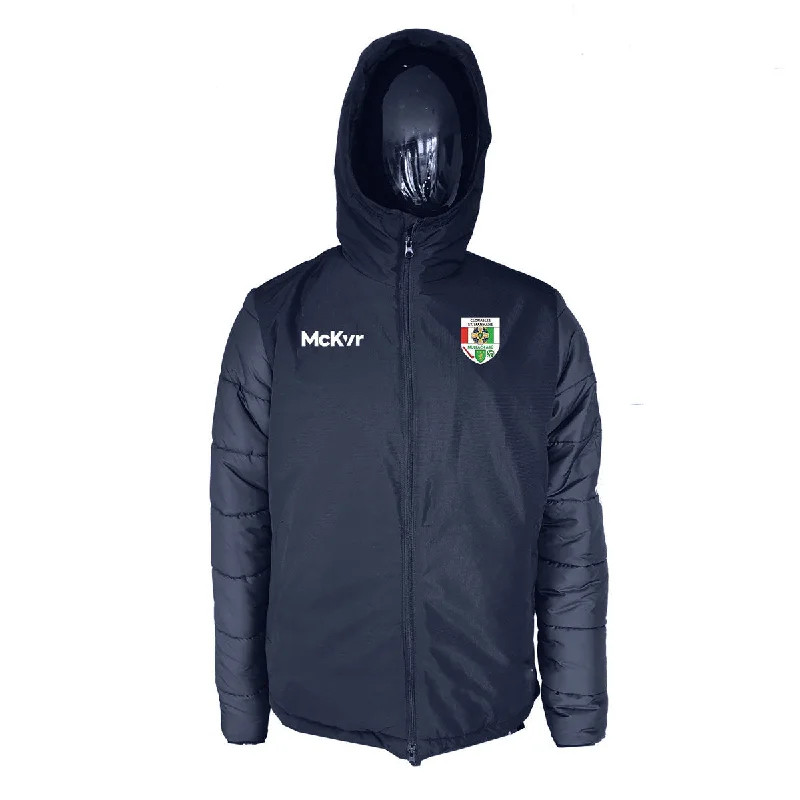 Mc Keever Clonaslee St Manmans GAA Core 22 Stadium Jacket - Adult - Navy Notch Collar Peter Pan Collar Cowl Neck