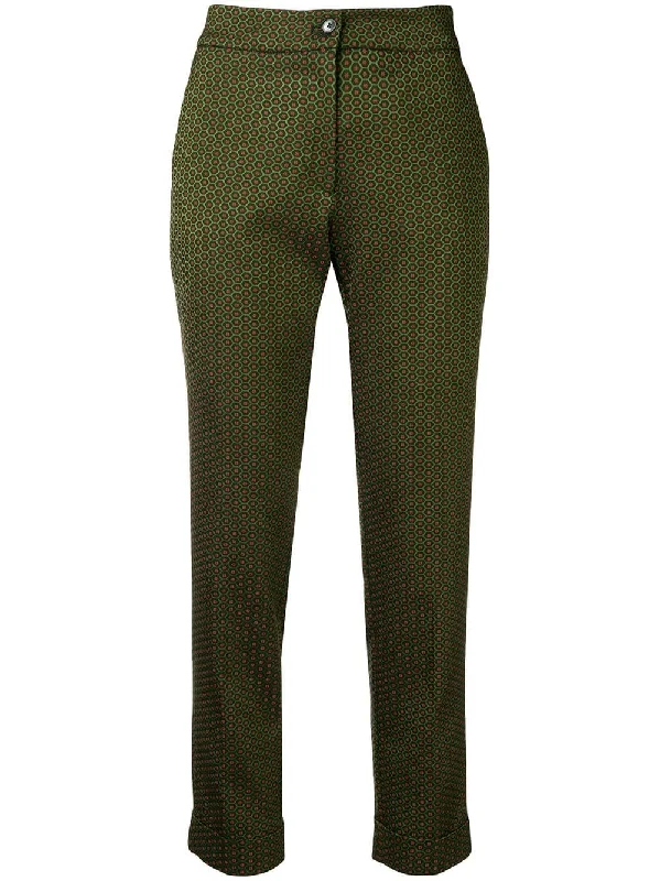 printed slim trousers Trousers Flared Retro