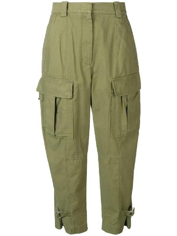 utility cargo trousers Trousers Leather Faux