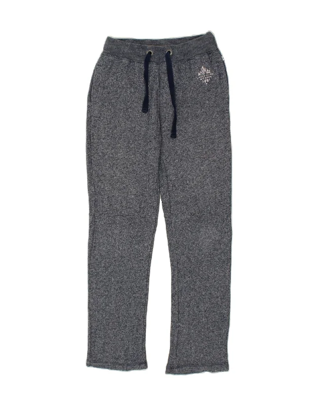 ANIMAL Womens Tracksuit Trousers UK 8 Small Navy Blue Cotton Trousers Essential Wardrobe