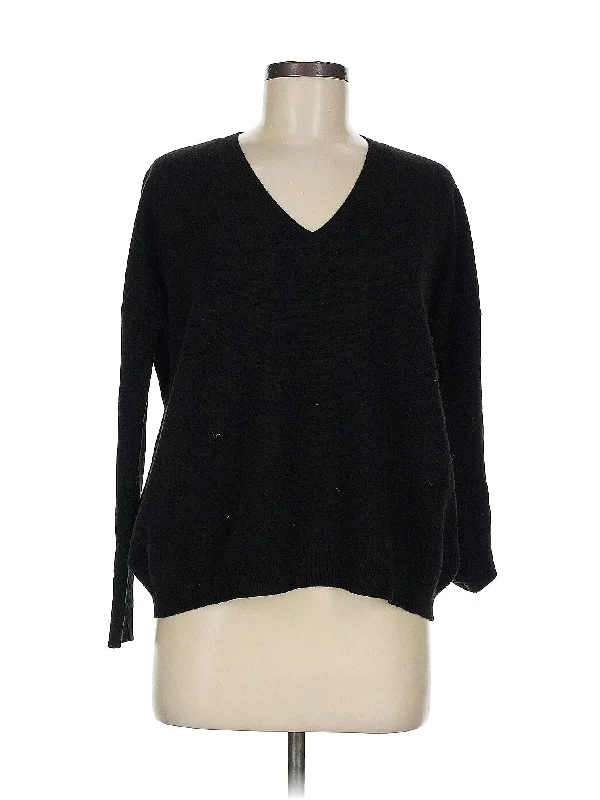 Cashmere Pullover Sweater Deep Neck Pullover