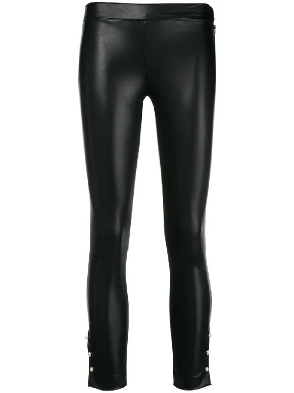 faux leather cropped trousers Trousers Trousers Formal