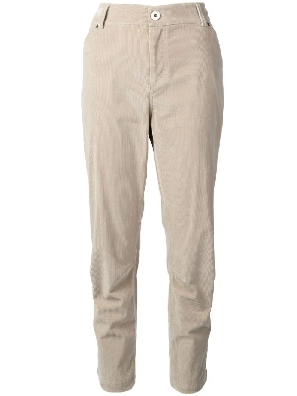 cropped corduroy trousers Trousers Silk Elegant