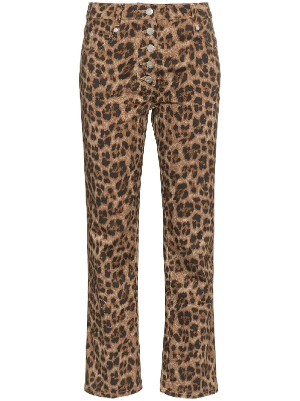 Junior Leopard Print Slim Trousers Trousers Lace Delicate