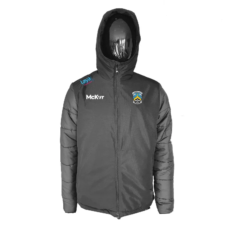 Mc Keever Fermoy GAA Core 22 Stadium Jacket - Adult - Black Fleece Jacket Down Jacket Feather Jacket