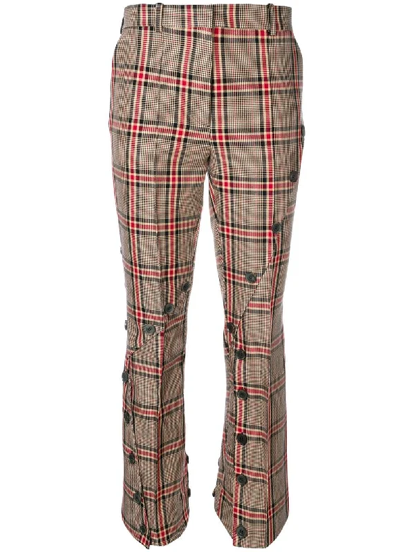 checked button trousers Trousers Top Rated