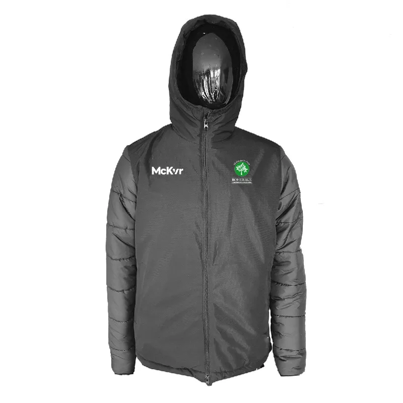 Mc Keever Boherbue Comprehensive School Core 22 Stadium Jacket - Adult - Black Belted Jacket Elasticated Jacket Padded Jacket