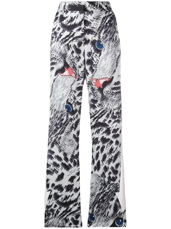 snow leopard-print trousers Trousers Tapered Slim Fit