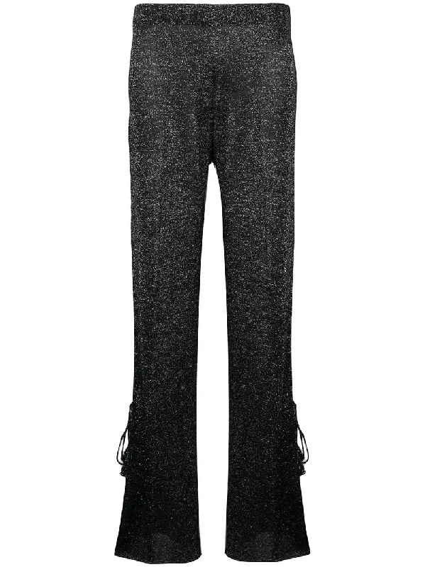 lamé flared trousers Trousers chic fashionable