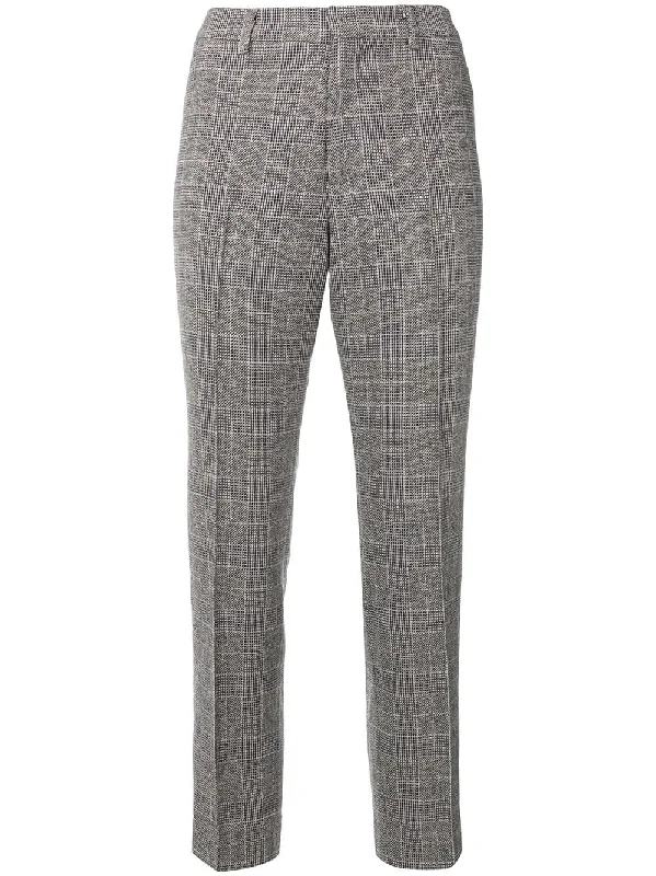 Clamirana checked trousers Trousers Summer Linen