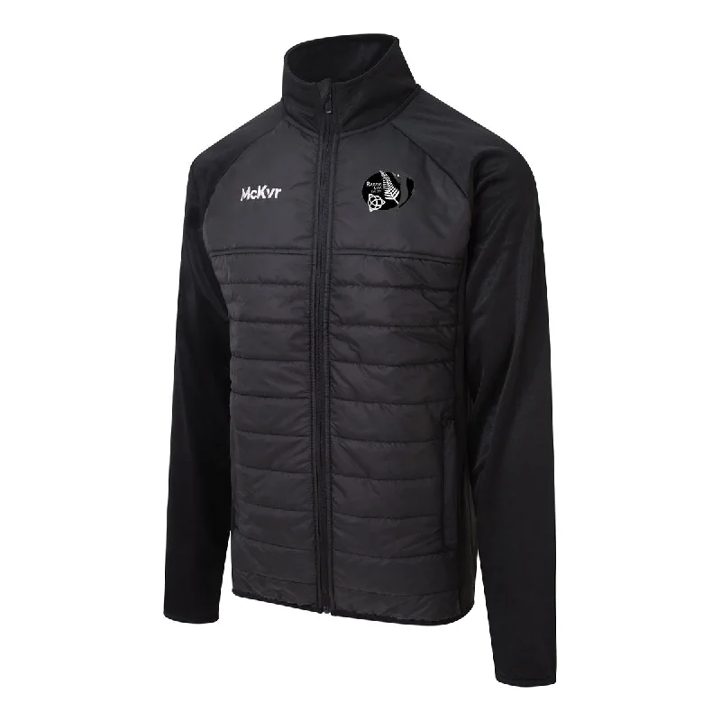 Mc Keever Rakaia GAA Core 22 Hybrid Jacket - Adult - Black Faux Fur Fabric Real Fur Fabric Shearling Fabric