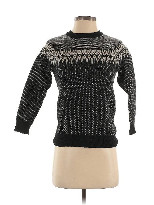 Wool Pullover Sweater Three Quarter Sleeve